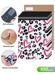Designer Poly Mailer 100 Pack- 3 Mil thick polyethylene for strong tear and puncture resistance Heavy Duty Waterproof Self Seal Shipping Bags for Small Business