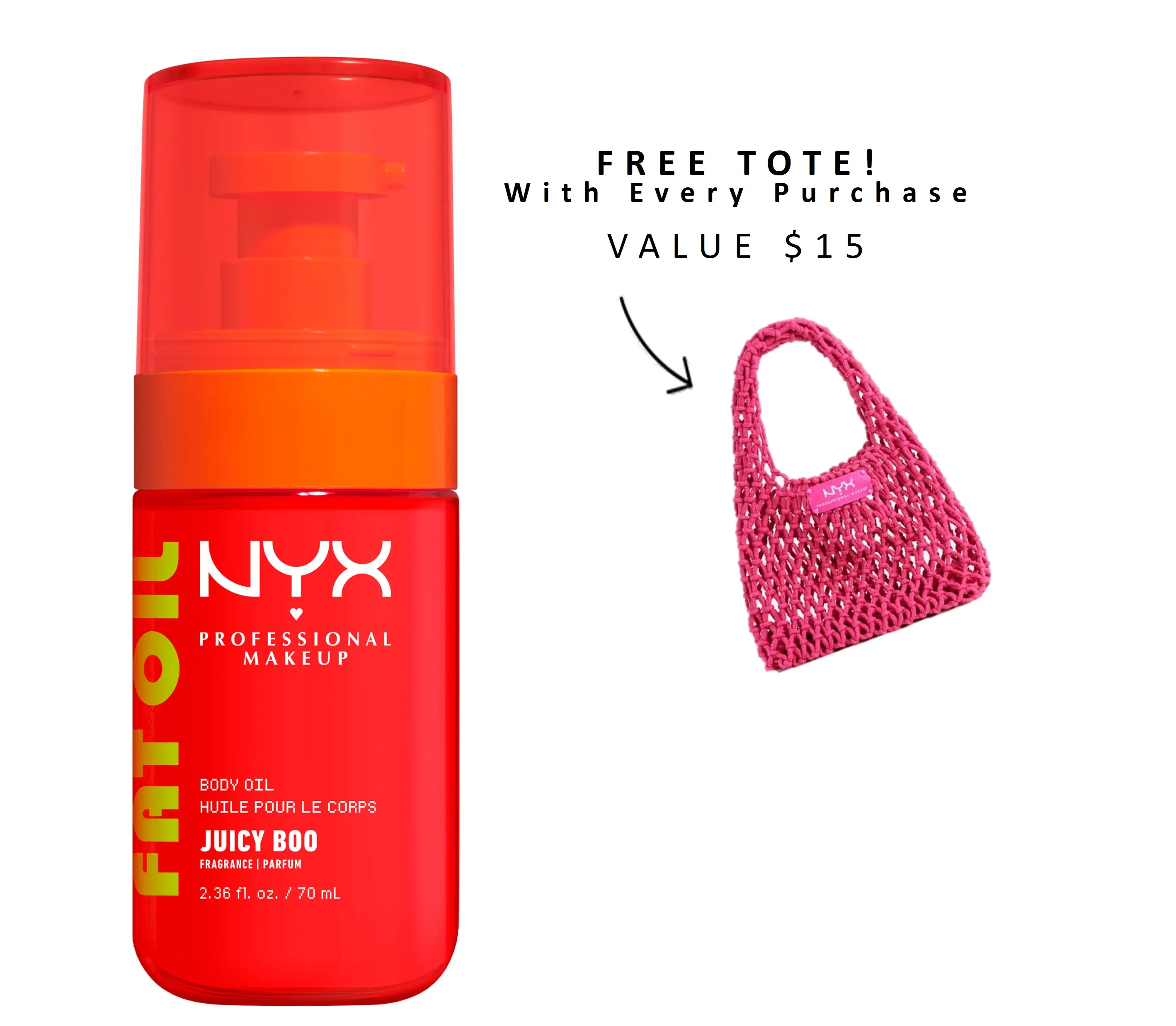 [NEW] Juicy Boo Fat Oil Scented Body Oil, 24H Hydration, 4 Glowy Finishes, NYX Professional Makeup