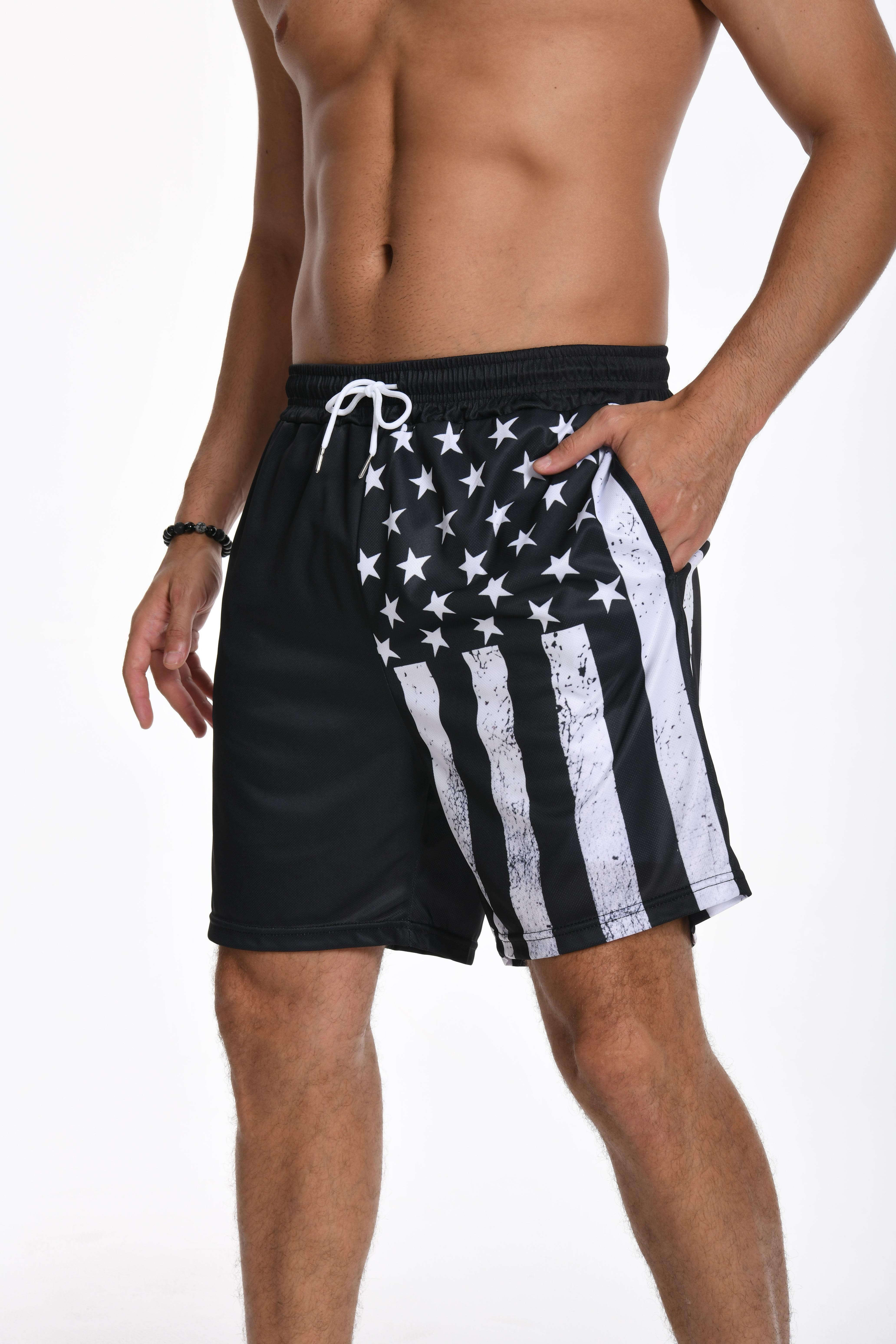 JUNBAOSS Men’s Swim Trunks with Compression Stretch, Beach Shorts with Pockets, No-Chafing Boardshorts, Breathable Fit, Hawaiian Beach Shorts, Sportswear
