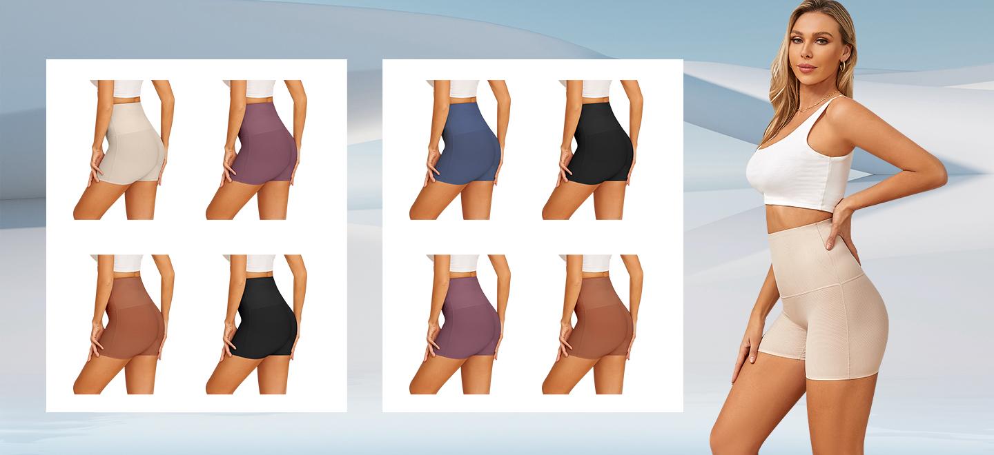 FINETOO Women’s High Waisted Boyshort Underwear Full Coverage Smooth & Seamless-Look Panties 4 Packs Breathable Womenswear springtok SpringStatements