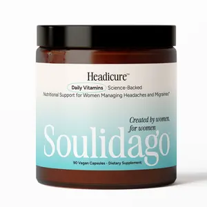 Nutritional Support for Headaches and Migraines - Headicure - Science Backed Vitamin and Mineral Formula for Women-16 Ingredients including Magnesium, Iron, B2, B6 and more