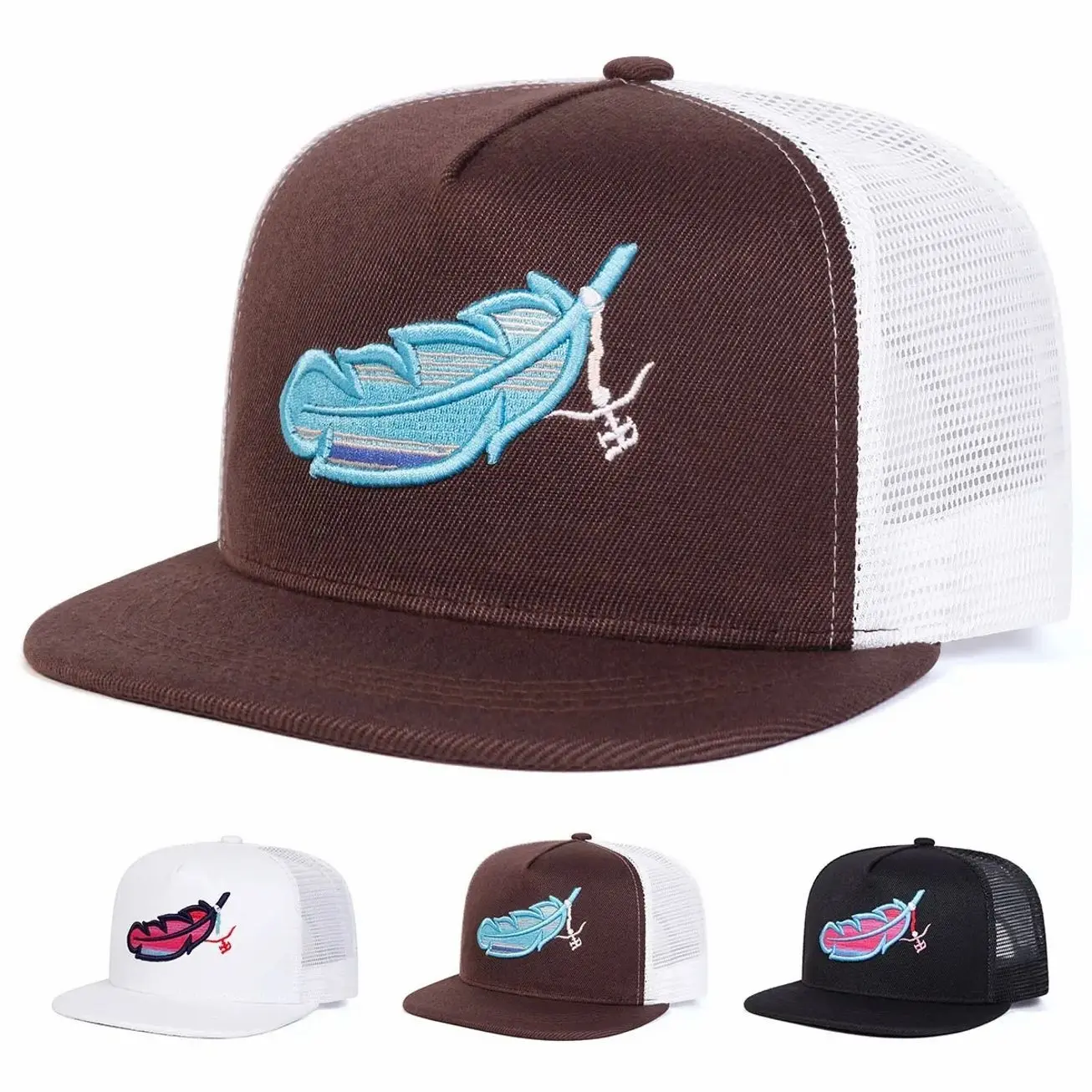 Feathered Outlaw Trucker Snapback Cap