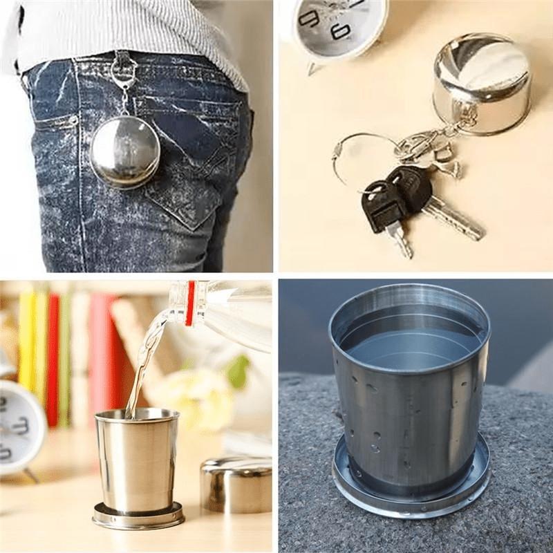 1pc Collapsible & Retractable Portable Travel Cup Compact Folding Tea & Water for, Camping, Toothbrushing, Outdoor Portable Tea Set for s & On-the-Go
