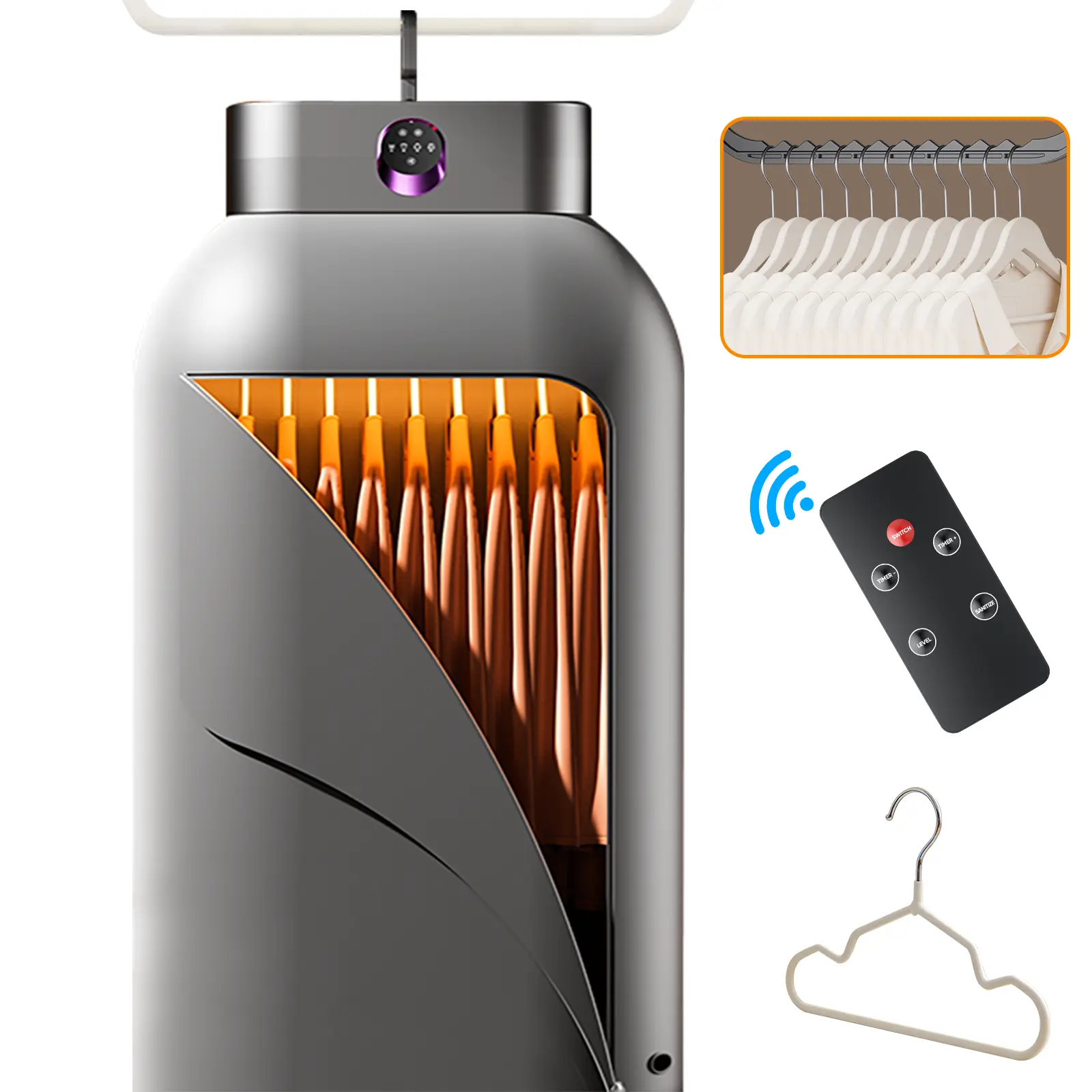 DDZJIAN Portable Clothes Dryer 600W Hold 11-20 Items, with Timer & Remote Control, One Mini Hanger, Foldable Drying Bag, Small Compact Electric Fast Drying Machine for Laundry, Travel, RV, Home, Apartment tiktokshopbacktoschool