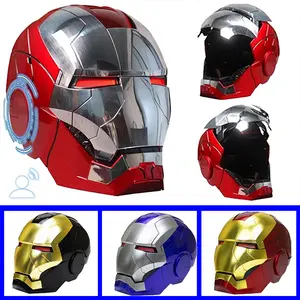 Iron Man MK5 Electric Helmet: 1:1 full-scale wearable, fully automatic voice-controlled opening and closing, high-grade electroplated metal finish, Jarvis AI interactive system, built-in LED glowing eyes, high-end collectible model