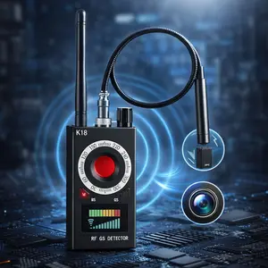 Hidden Camera Detectors, Anti Spy Camera Finder, GPS Tracker Detector, Hidden Devices Detector for Airbnb, Hotels, Bathroom, Home, Office (Black)