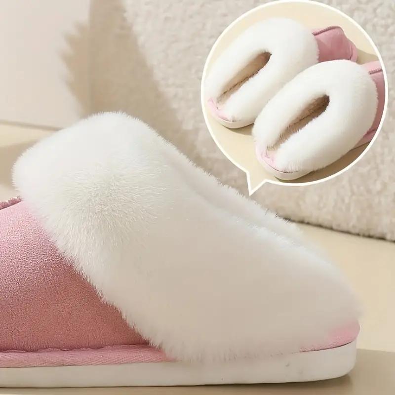 Women's Memory Foam Slide Moccasin Slipper Footwear - Cozy Wool-Look Plush House Shoes with Sherpa Lining, Non-Slip Rubber Sole for Indoor-Outdoor Use