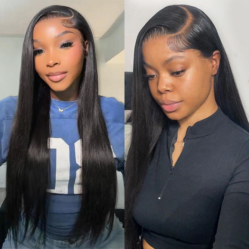 Live Menglle Hair Side Part Straight 13X4 Lace Front Wig With Baby Hair Pre Everything Glueless Quick Wear Human Hair Wigs 200% Density Natural Color#Springfresh#GiftedInLove#Colorpopwig#Menglleclipins