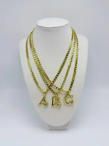 Trendy Initial Jewelry in Laminated Gold 14k