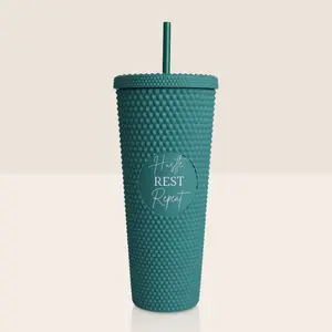 Studded Green Hustle Tumbler
