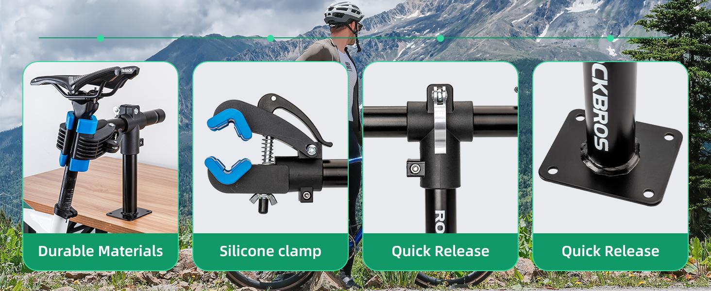 ROCKBROS Bike Repair Stand Bench Mount Home Bike Stand for Maintenance Bike Clamp Workbench Work Stands Bicycle Repair Rack for Road Mountain MTB Bikes
