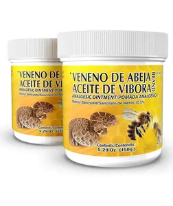 Veneno De Abeja, Aceite Vibora Ointment Analgesic Ointment Topical Pain Relief, Reduce Inflammation Fresh Scent Unguent of 5.29 Oz Jars, (Pack of 2)