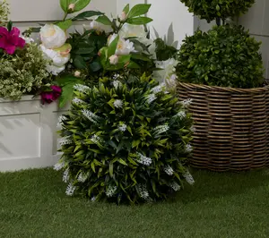 Wicker Park 15" Indoor/Outdoor Faux Floral Spring Sphere