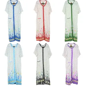 4 Pack Colors Women's Floral Nightgown with Pocket,  Sleepwear in Colorful Pattern