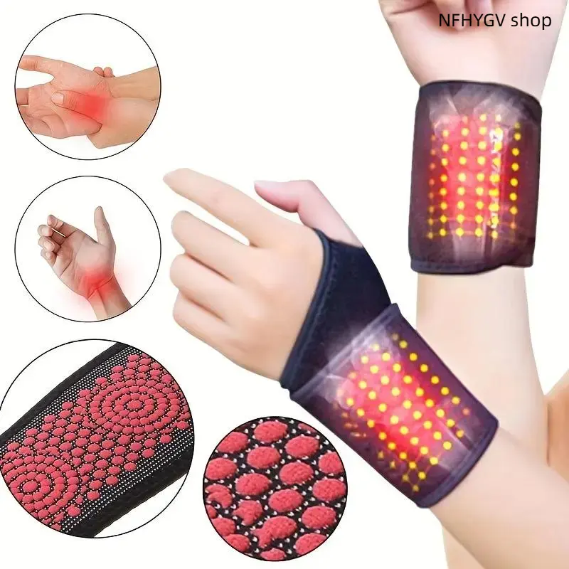 Wrist Supports, Self-Heating Magnetic Washable Fabric Wrist Wraps, Adjustable Daily Wristbands For Joint Pain Relief And Muscle Relaxation Needs