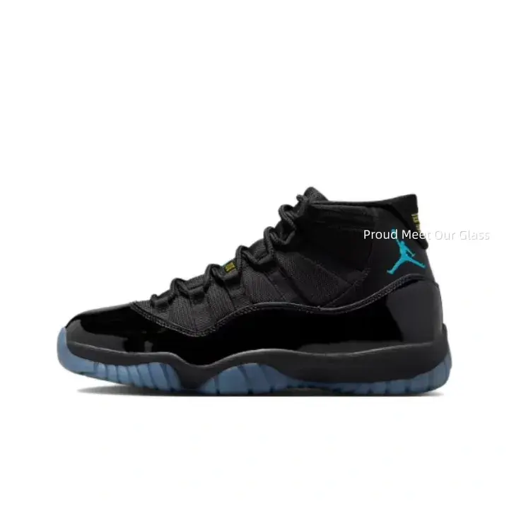 Ice Blue Translucent Rubber Outsole Full Black Gloss Patent Leather Fabric Panel High Top Platform Basketball Sneakers, Light Blue Jump Graphic Retro Cushioned Anti-Slip Shoes, Unisex Dark Street Footwear for Sports Game Urban Daily Trendy Outfits