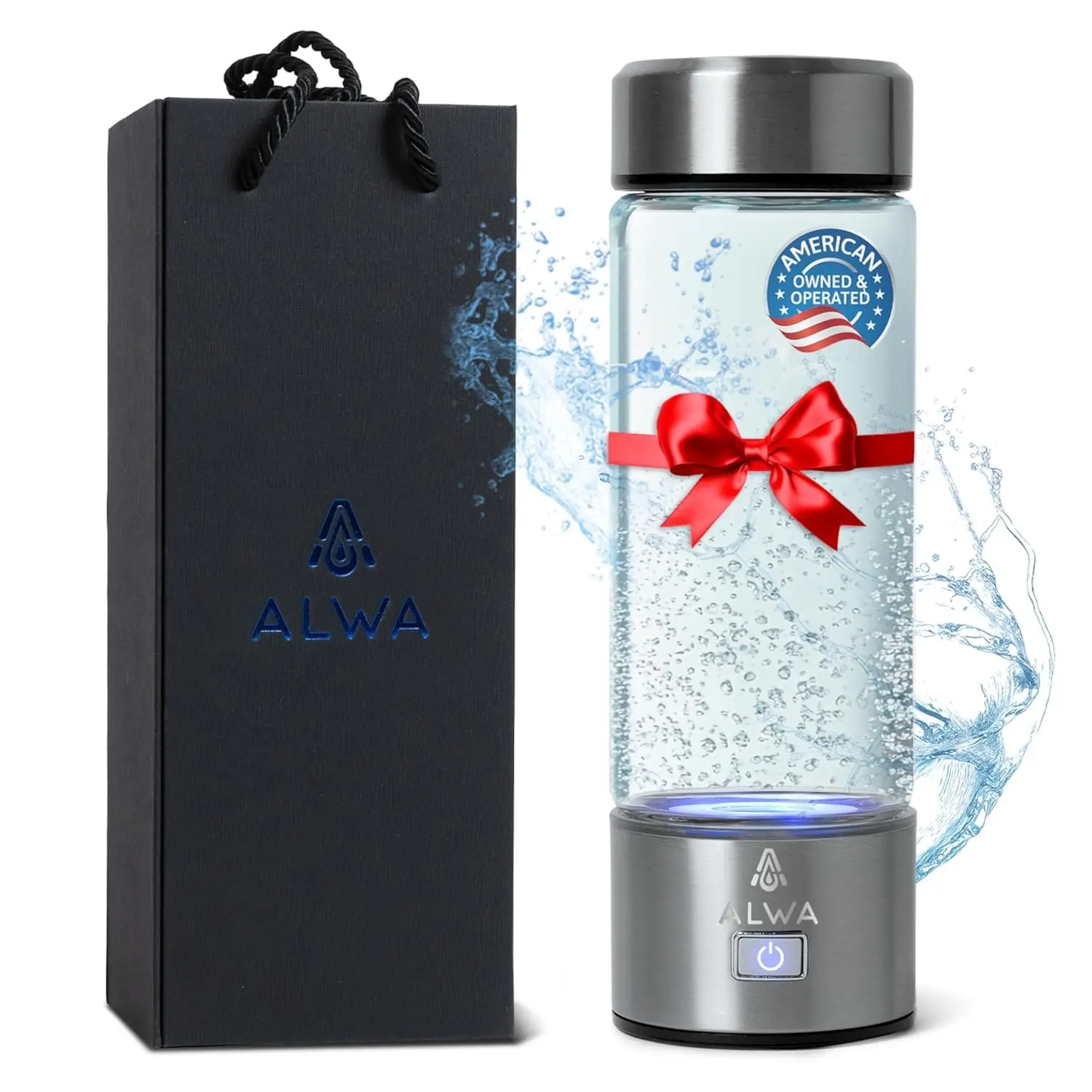 2026 Upgraded Premium Hydrogen Water Bottle Generator - 1700 PPB Glass Portable Hydrogen Water Machine with SPE/PEM Technology, Rechargeable Hydro Bottle, Hydrogen Water Ionizer, Hydro Water Bottle  (summer sale )