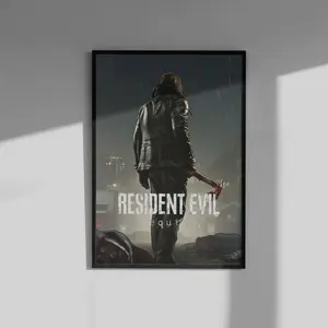 Resident Evil Requiem Poster - Leon S. Kennedy Art Print, Survival Horror Wall Decor
