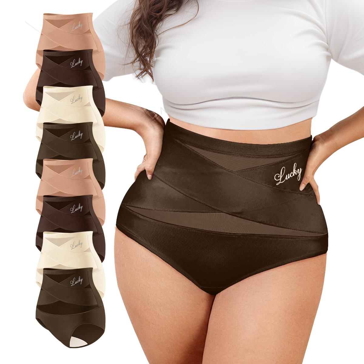 【NEW COLORS】Morelect 3/5/8 Pack High-Waisted Letter Print Underwear,Cross Support Tummy Control Panties for Women,Breathable Slimming Underwear for Women, All-Season Comfy Daily Wear. Casual Bridal Basic Minimalist Lingerie. SpringStatements