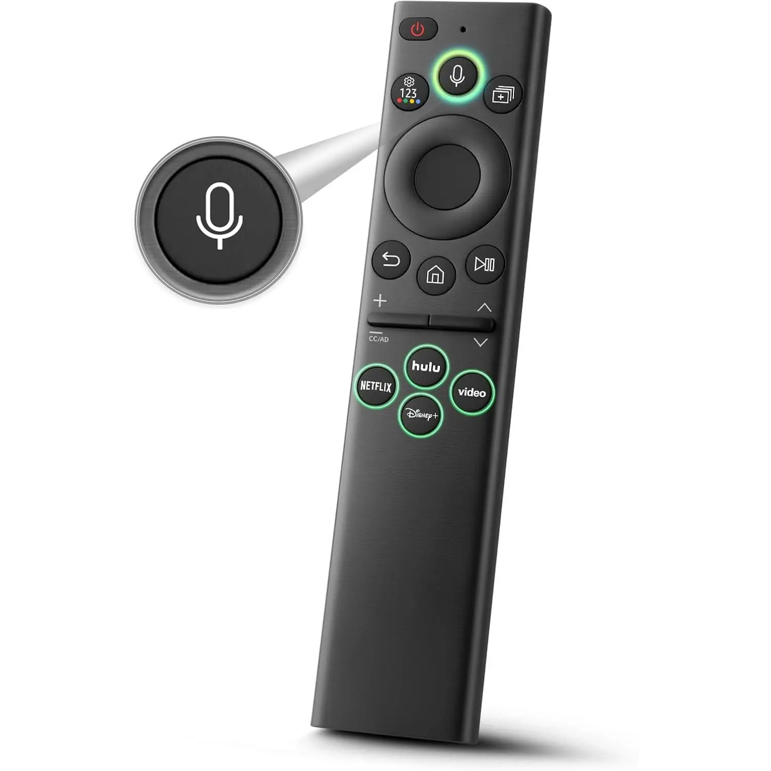 Remote Control for Samsung Smart TV & Frame TV Universal Replacement| for 2019-2026 Samsung Solar/Curved/Crystal TVs Supports Voice Control, 4 Shortcut Keys, Premium ABS Material, 1 Year Warranty
