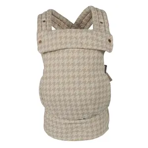 Baby Carrier for Newborns to Toddlers,  Houndstooth Adjustable Soft Cotton Linen Carrier,  4-in -1 Lightweight Carrier Front and Back Baby Holder Carrier  Pro