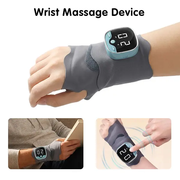 Upgraded Hand Massager withHeat for Hands and Wrists, 3 Modes 9 Levels with Heating for Hands & Wrist,Portable Electric Wrist Support Gift for Men Women