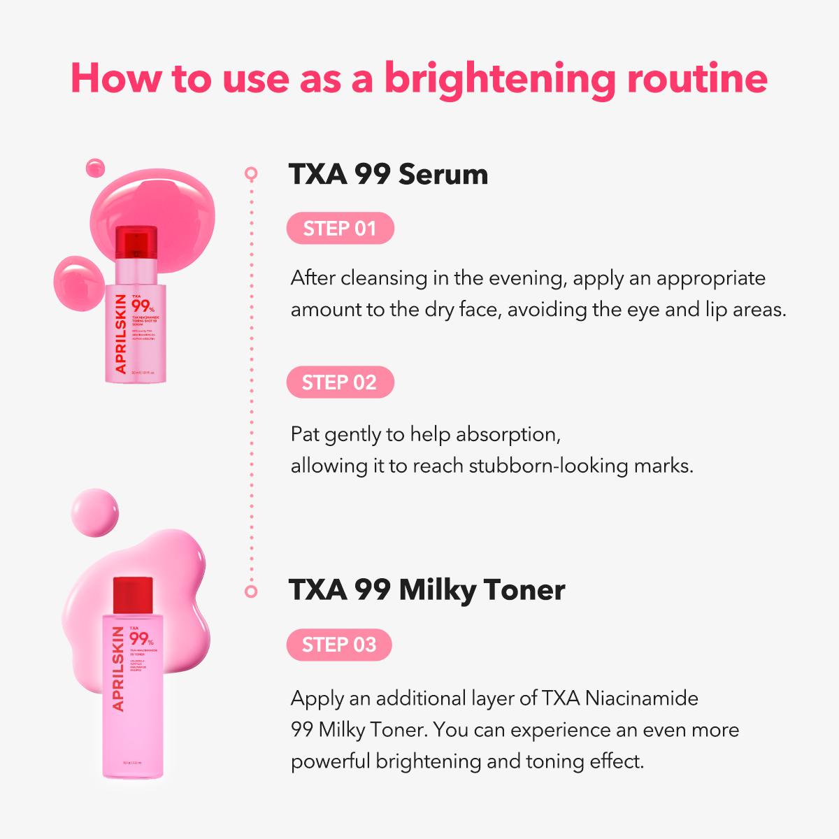[APRILSKIN Official] TXA 99 Niacinamide Spicule Serum | Spicy Jelly Serum | Pink Tingling Serum | Uneven Skin Tone Correcting Serum | Korean Skincare Comfort