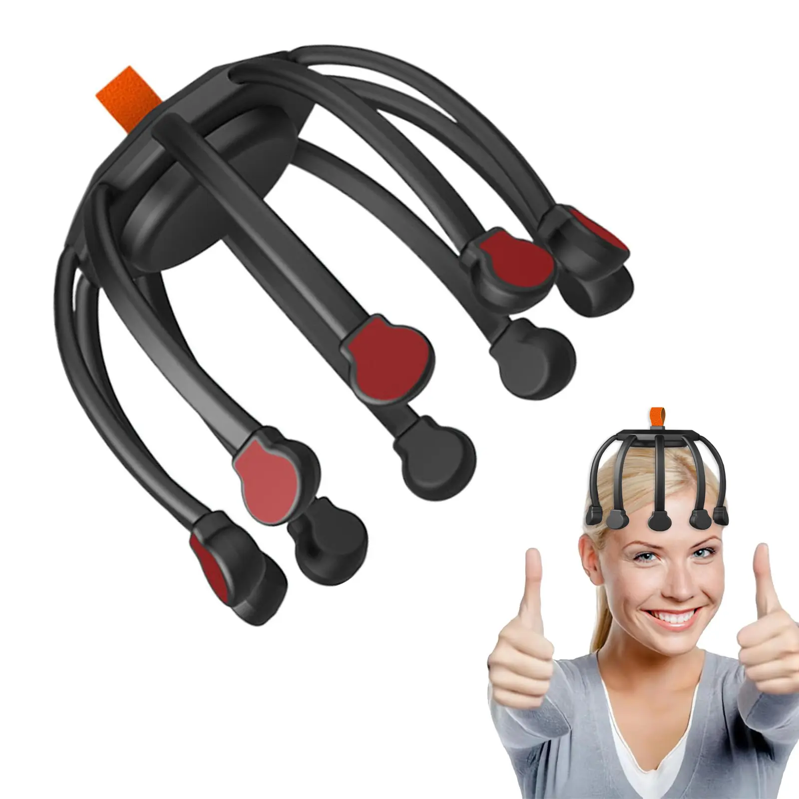 Electric Scalp Massager-Head Massager Scalp Stress Relax，USB Rechargeable Head Massager, Scalpmassager Deep Tissue Muscle Relaxation Tool，360 Degree Head Massager, Cordless Portable Head Scratcher for Stress Relax ，Ideal Gifts for Women, Men