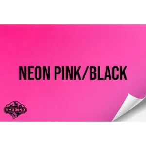 NEON PINK/BLACK HYDBOND LEATHERETTE SHEET (12"x24") ULTRAHYD®
