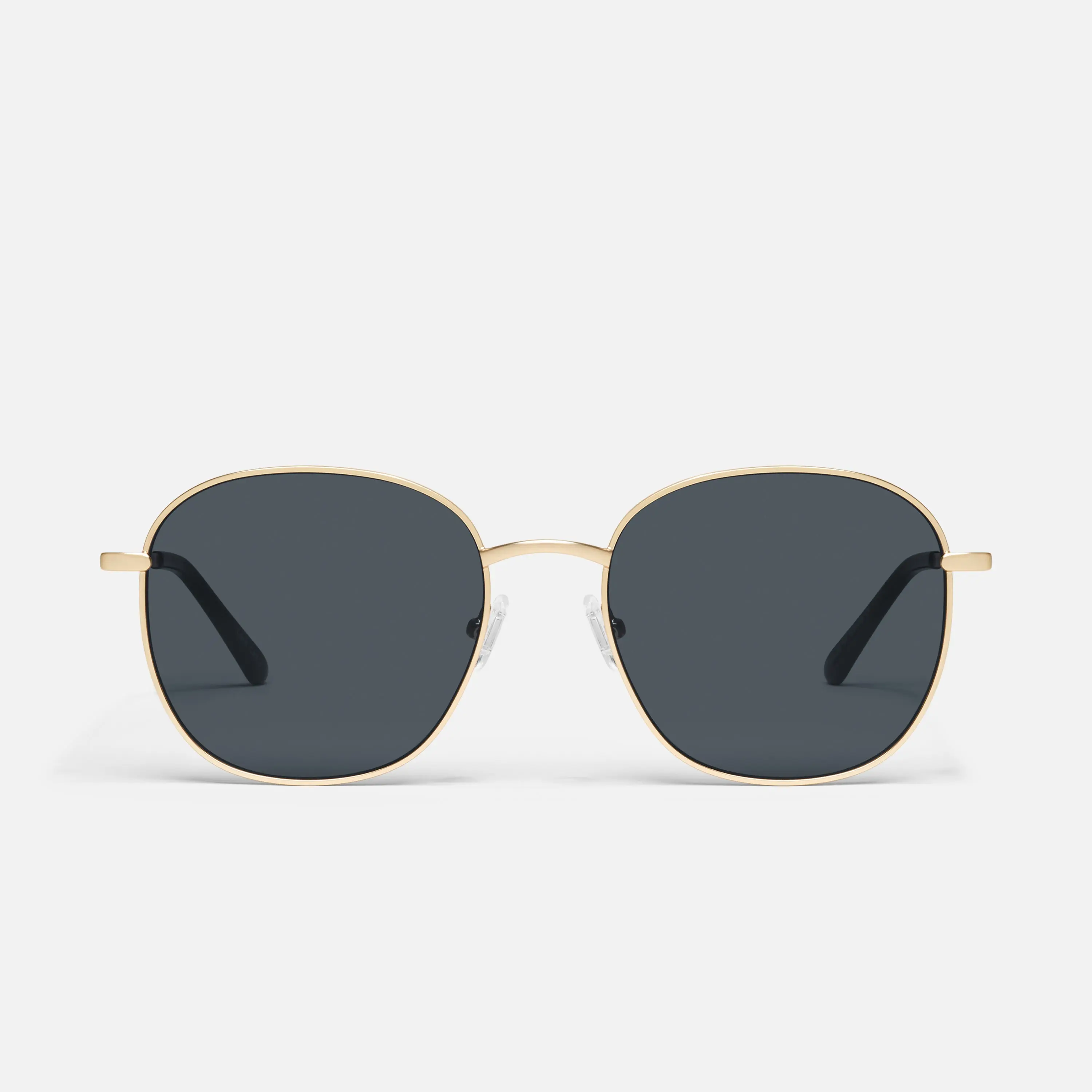 QUAY - JEZABELL Bold Oversized Round Metal Frame Sunglasses with Adjustable Silicone Nose Pads for Full Glam Energy