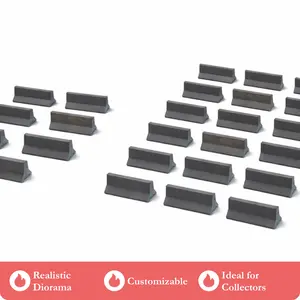 1/64 Scale Jersey Barriers – Pack of 10 | Ready to Paint | Perfect for Hot Wheels & Matchbox Displays
