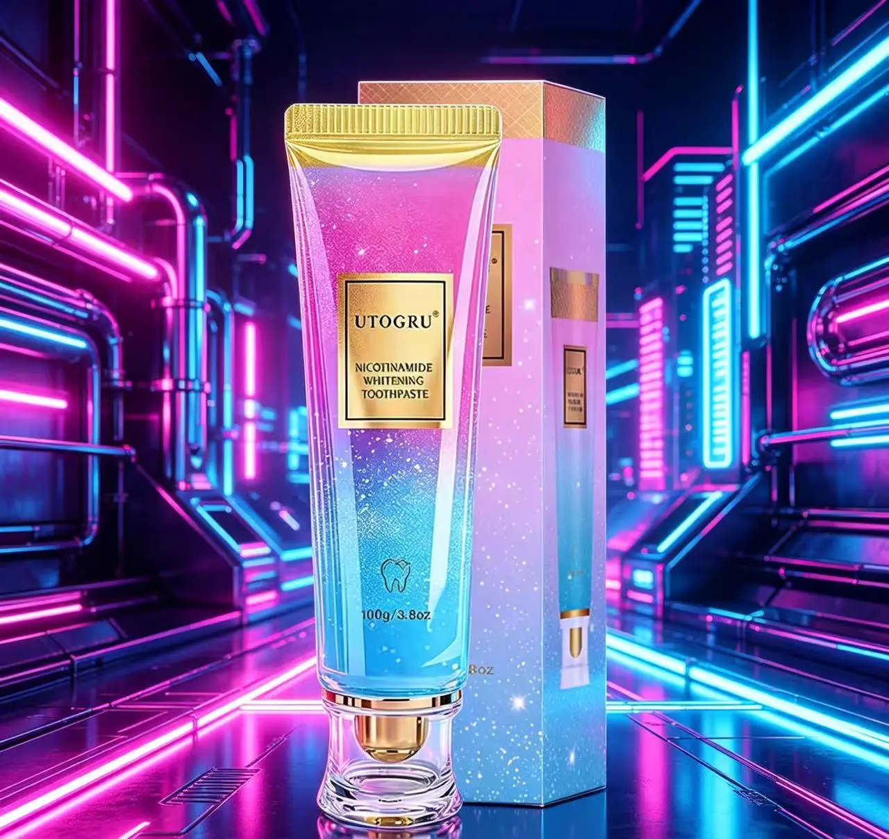 TikTok Trending Glitter Niacinamide Toothpaste for Instant Bright Smile