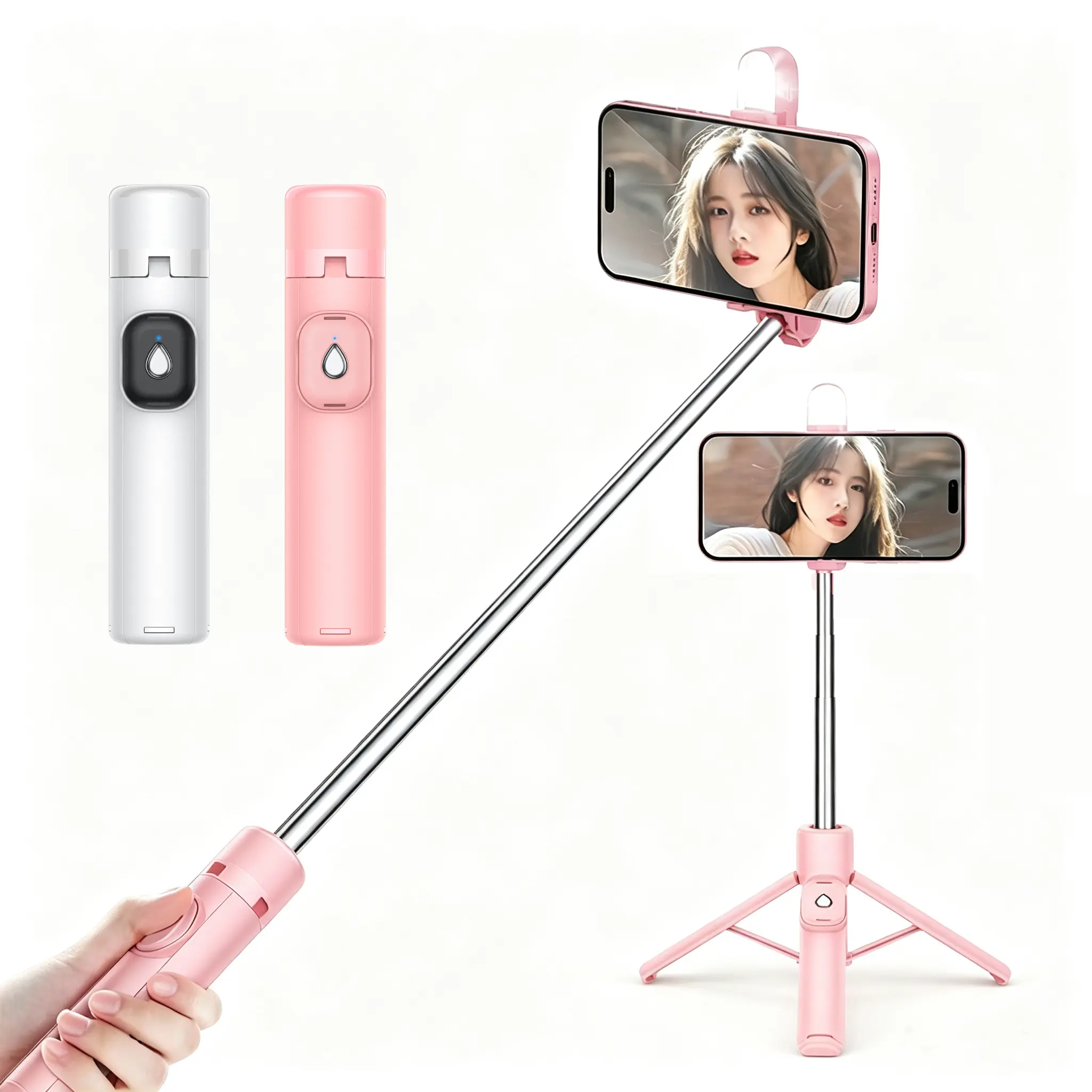 2026 Upgrated 4-in-1 Multi-function Selfie Stick with Wireless Remote, Upgraded Stable Four-legged Tripod Stand, Transforms into Mini Tripod/Camera Grip/Handheld Stabilizer/Phone Stand, Travel-Friendly Videography Equipment for most phones Compact,summerw