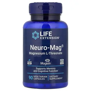 Life Extension Neuro-Mag®, Magnesium L-Threonate, 90 Vegetarian Capsules (48 mg per Capsule)