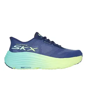 Skechers Womens Max Cushioning Slip-Ins Endeavor Hallandale Running Sneakers Shoes - Blue