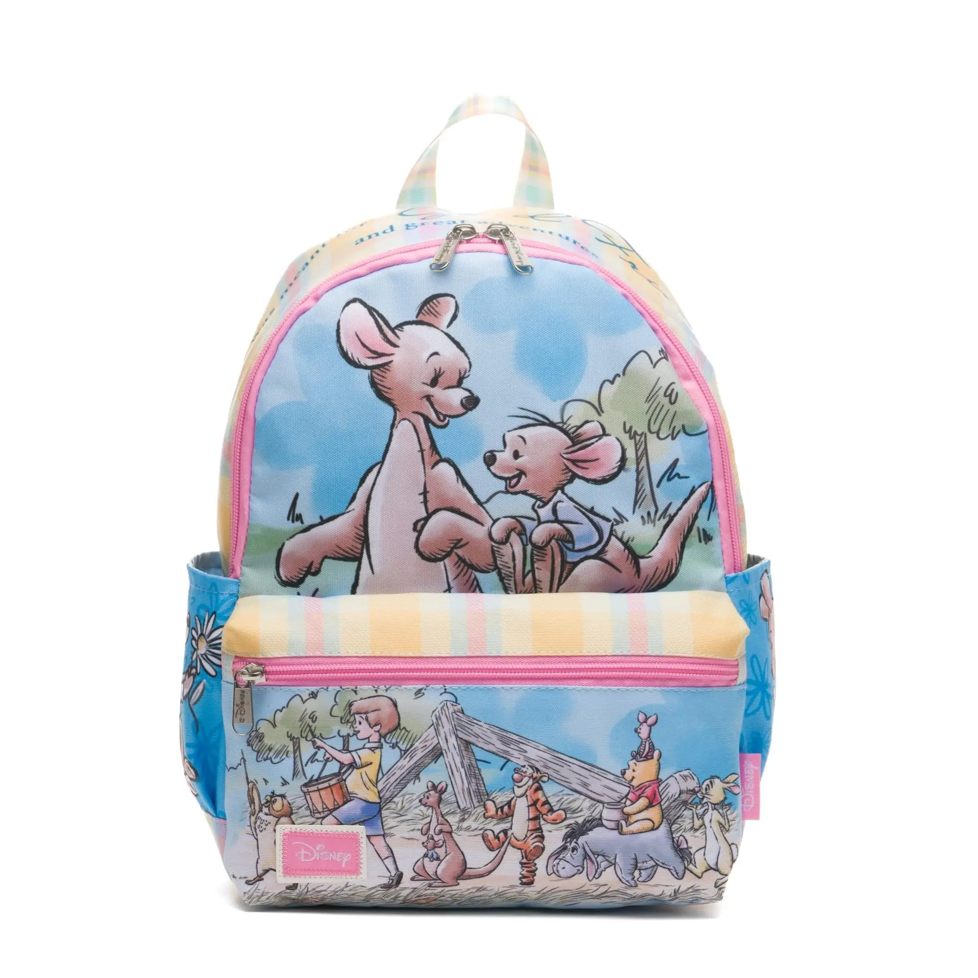 Women's Bear Print Backpack, Casual Nylon Daypack for Back to School & Campus Life, 13-Inch Travel Bag with 2 Side Pockets, Inside Zip & Adjustable Straps, Back To School Haul, First Day Of School