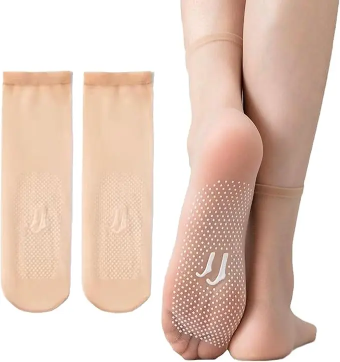 Women's 10-Pair Sheer Ankle Sock Packs - Nylon Lady Casual Socks with Reinforced Toe, Comfy Cuff, Soft Feel