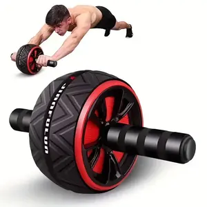 Stainless Steel Ab Roller - Core & Chest Muscle Training Wheel, Non-Electric Fitness Equipment for All