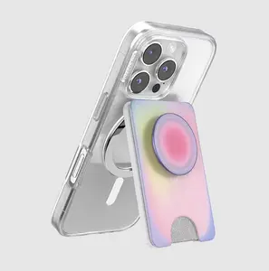 PopSockets Aura MagSafe Kick-Out PopWallet+ & Stand, Smartphone Cellphone Mobile Accessory with Phone Mount Functionality