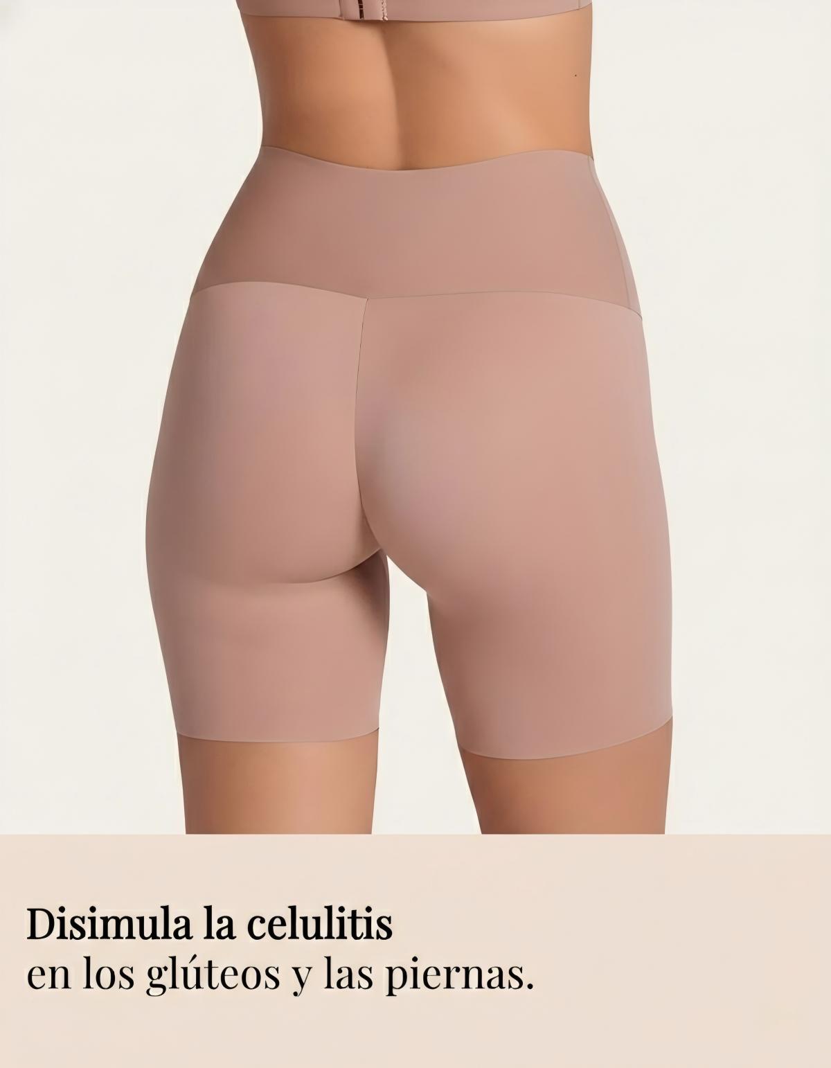 Curvamor Stay-In-Place Seamless Shapewear Shorts – Soft Fabric Ruched Design for Compression & Anti-Slip Grip Technology | Short de Compresión con Fajón Antideslizante, Aspecto Invisible
