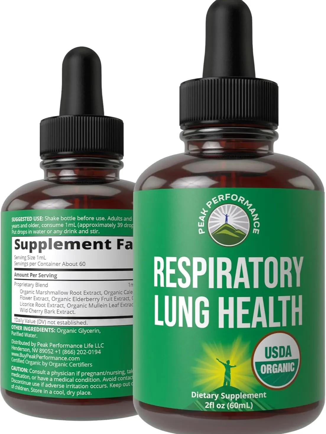 USDA Organic Respiratory Drops For Lung Health