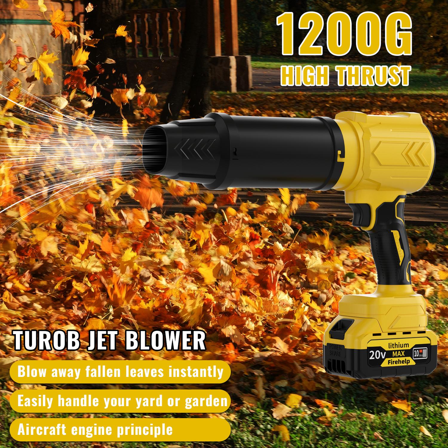 handheld leaf blower FIREHELP 1200G Cordless Leaf Blower - Violent TurboHandheld Snow Blower, Lightweight Design.GardenerGarden Mainte,Car OwnerSuitable for CarDrying After Wash & Outdoor Use Perfect Christmas& New Year Gift Idea