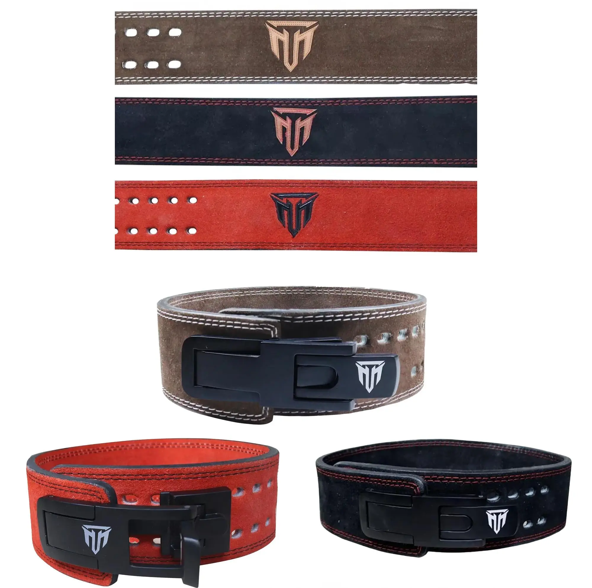 MT 13mm Suede Leather Lever Belt | Powerlifting & Weightlifting Gym Belt for Men & Women