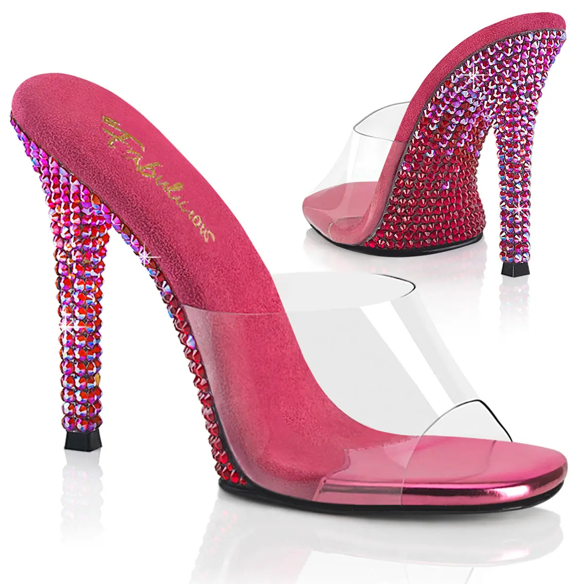 Women's Rhinestone Embellished Platform Heeled Sandals - Gala-01DMM Style, Elegant Fashionable Footwear with Allover Rhinestone Decor, Bead Accents and Bling Details, Elegant Fashionable Sandals, Allover Rhinestone Decor Women's Heeled Sandals