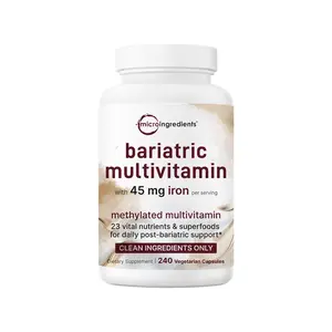 Micro Ingredients Bariatric Multivitamin with 45mg Iron, 240 Veggie Capsules