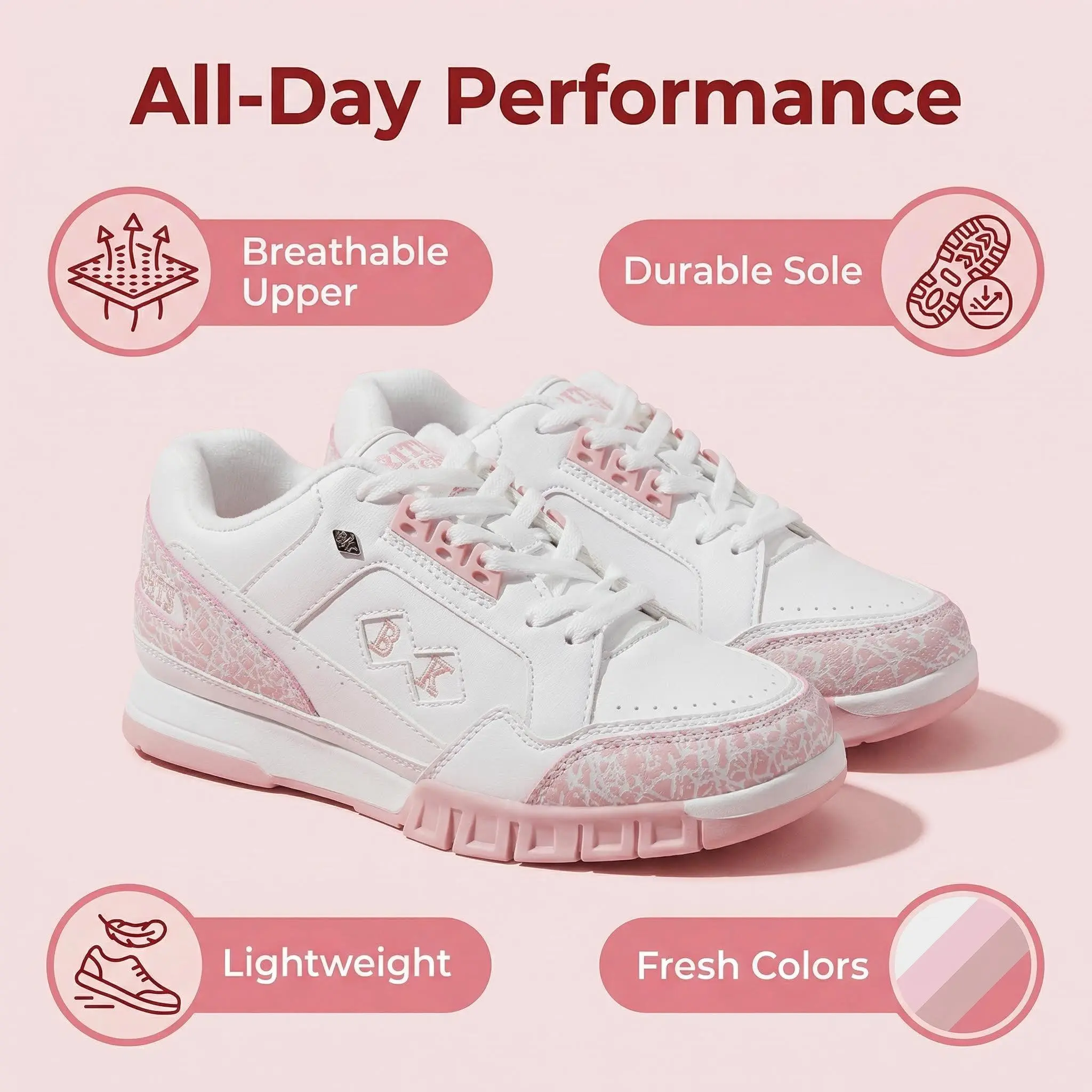 British Knights Women's KINGS SL Casual Shoes, 90s Vintage Inspired PU Streetwear Ladies Sneakers with a Cushioned Insole for All-Day Comfort, Casual Sneakers, Trainer, 90S Inspired Casual Trainers