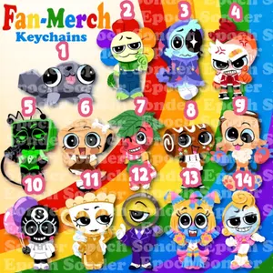 Toon Keychains | Pebble, Dandy, Astro, Shrimpo, Vee, Shelly, Sprout, Cosmo, Goob, Toodles, Teagan, Rodger, Yatta, Glisten