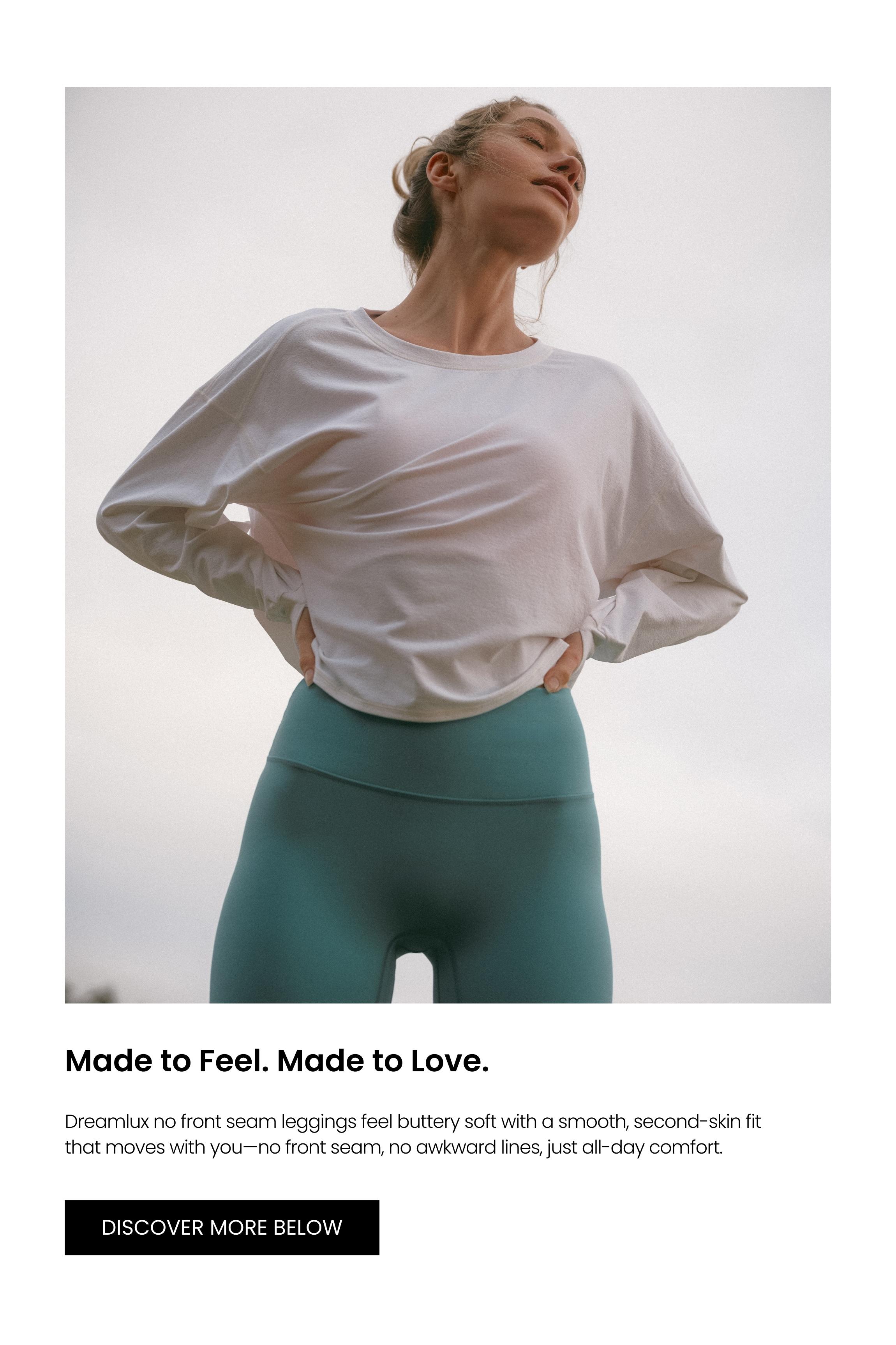 Colorfulkoala Dreamlux No Front Seam Leggings for Women, High Waisted Buttery Soft Yoga Pants 25/28" Inseam