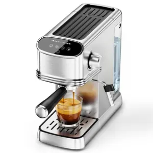 COWSAR 20 Bar Compact Professional Espresso Machine, Stainless Steel Espresso Maker with Steam Milk Frother, 45oz Removable Water Tank Coffee Machine for Cappuccino, Latte, Cold Brew, Home & Office Use