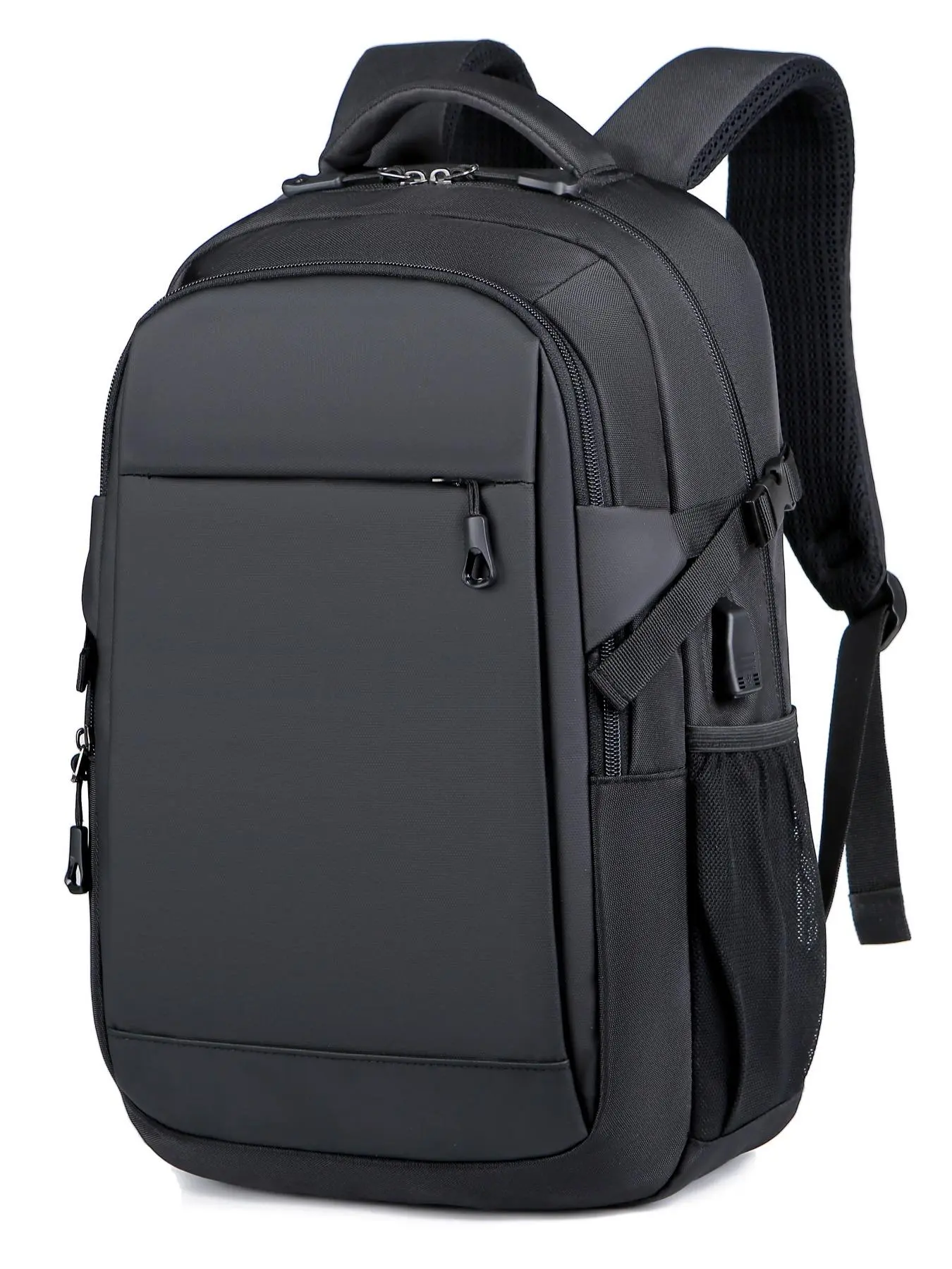 Men's Business Waterproof Backpack with USB Charging Port, Casual Oxford Laptop Travel Bag for Daily & School Use, Travel Backpacks